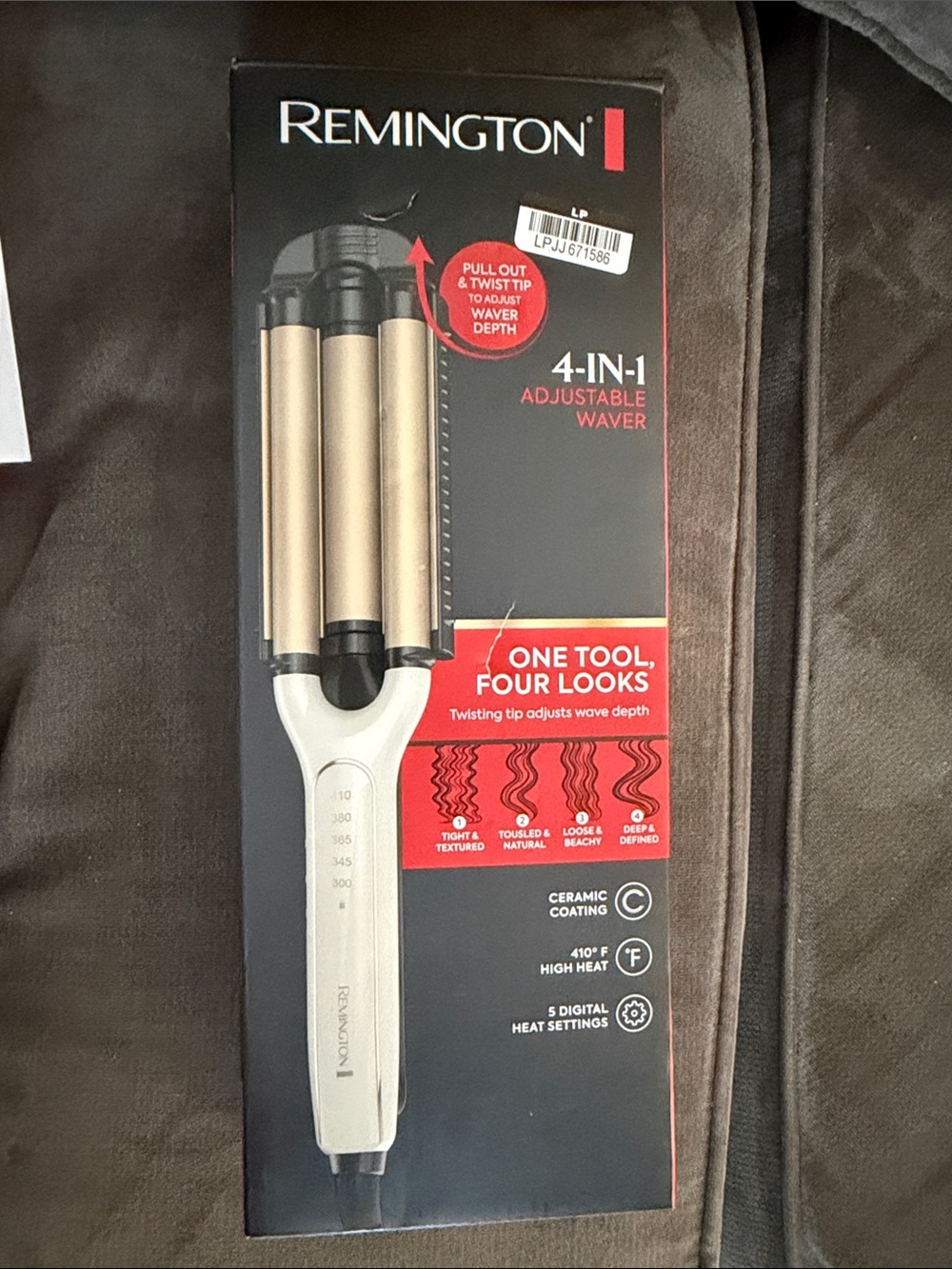 Remington Gold and White 4-in-1 Adjustable Hair Waver